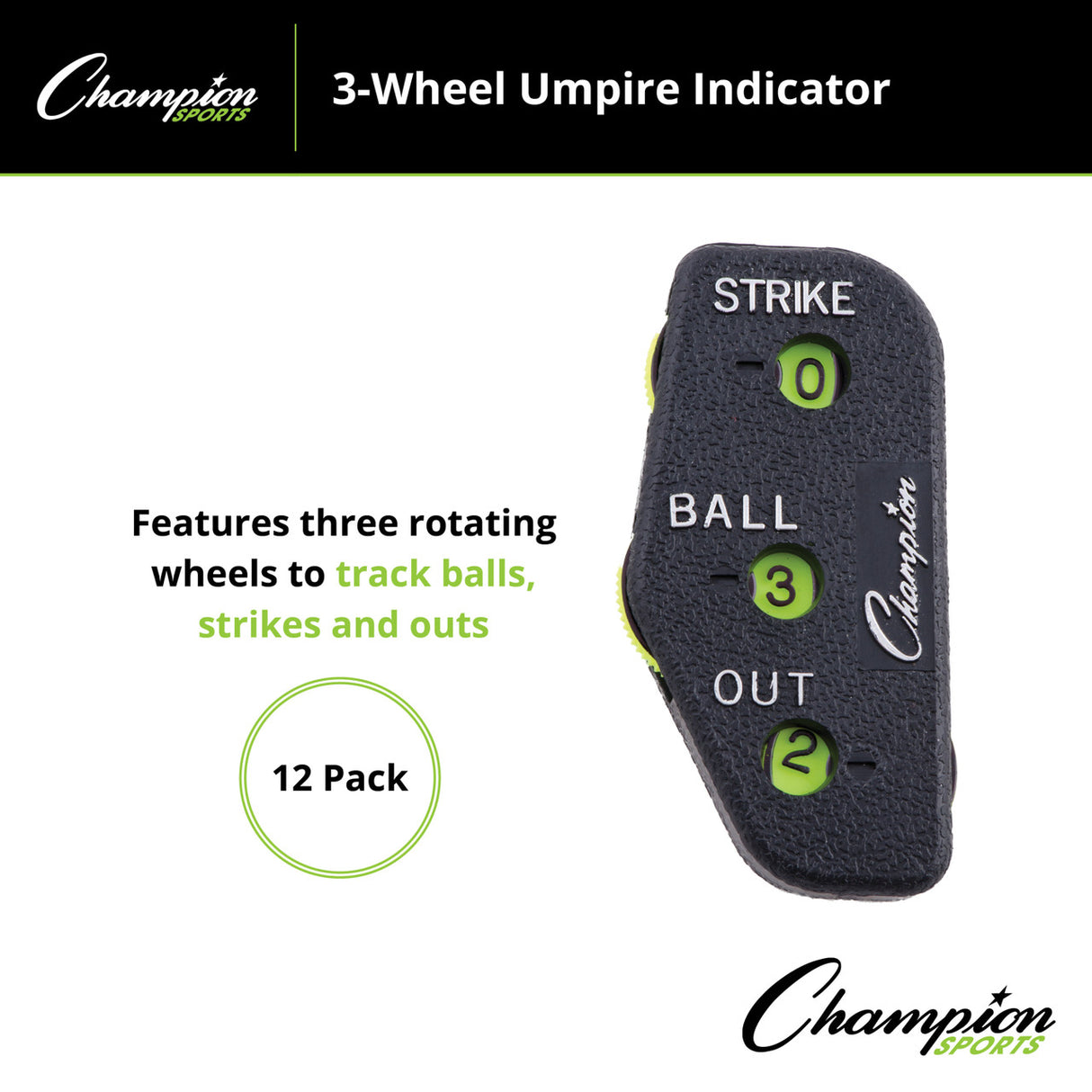 Champion Sports 3-WHEEL UMPIRE INDICATOR