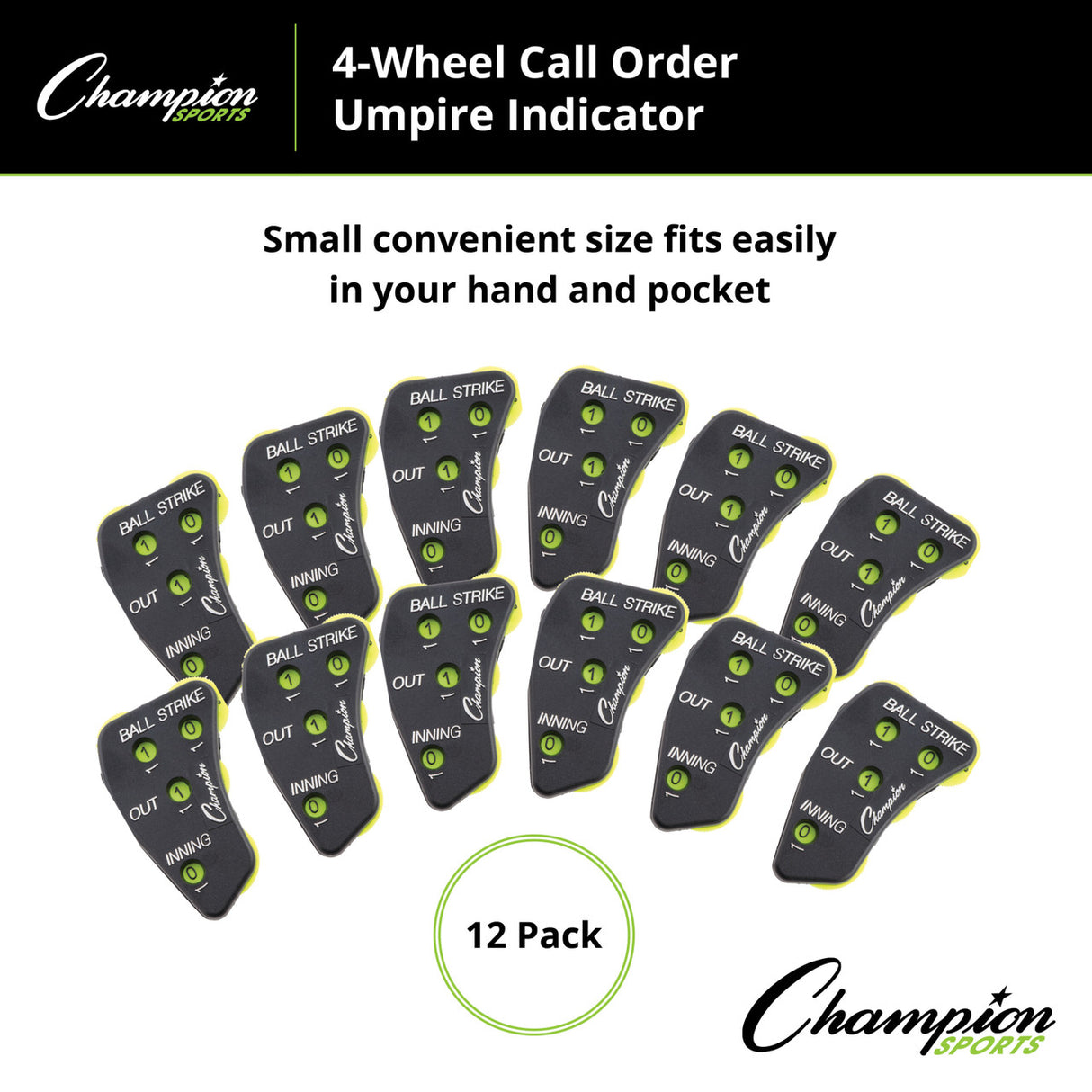 Champion Sports 4-WHEEL CALL ORDER UMPIRE INDICATOR