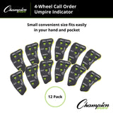 Champion Sports 4-WHEEL CALL ORDER UMPIRE INDICATOR