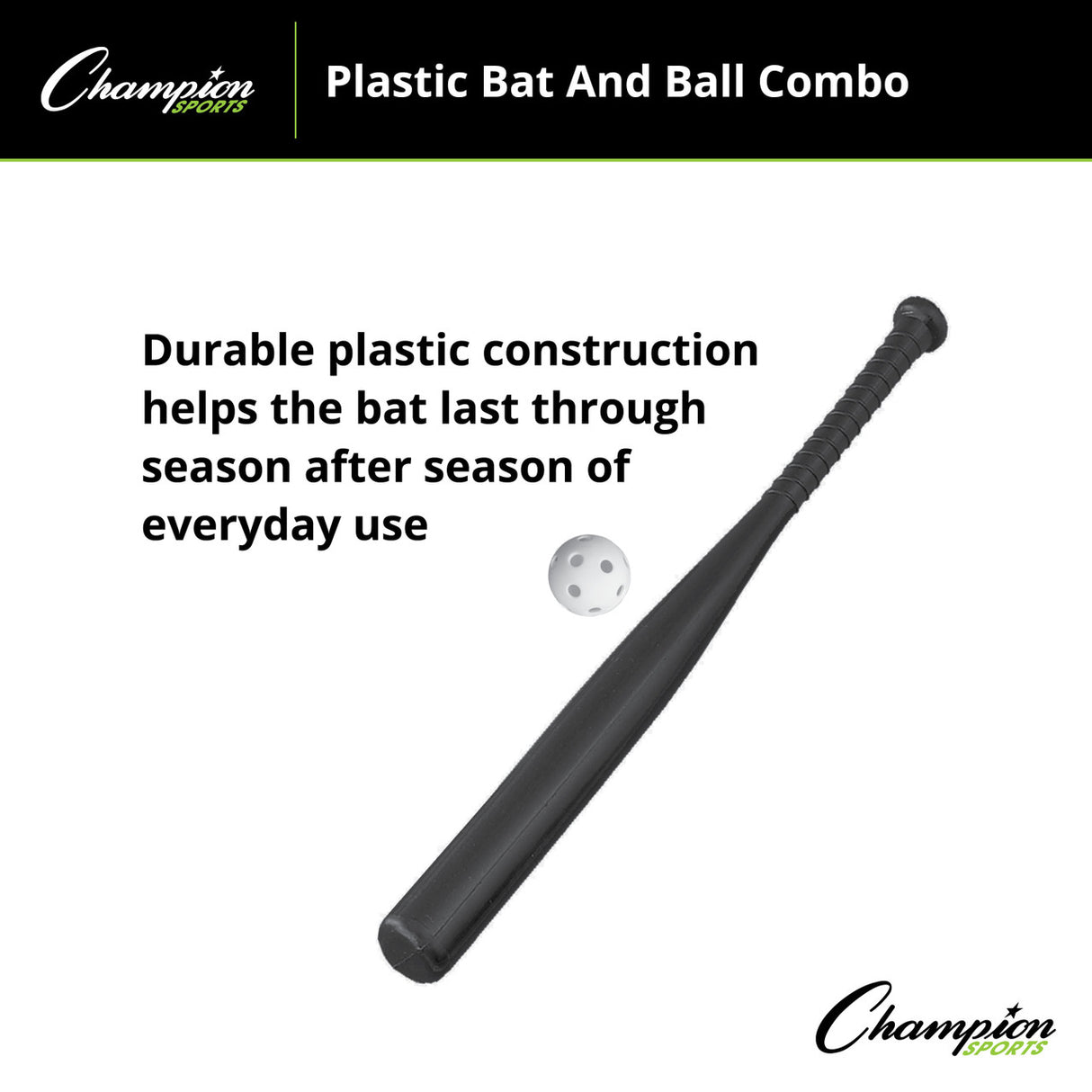 Champion Sports PLASTIC BAT AND BALL SET