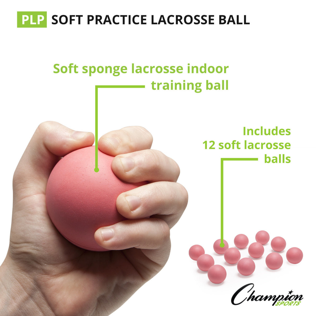 SPONGE LACROSSE BALLS WHITE