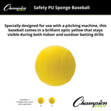 Champion Sports SAFETY PU SPONGE BALLS 12" SOFTBALLS