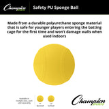 Champion Sports SAFETY PU SPONGE BALLS 12" SOFTBALLS