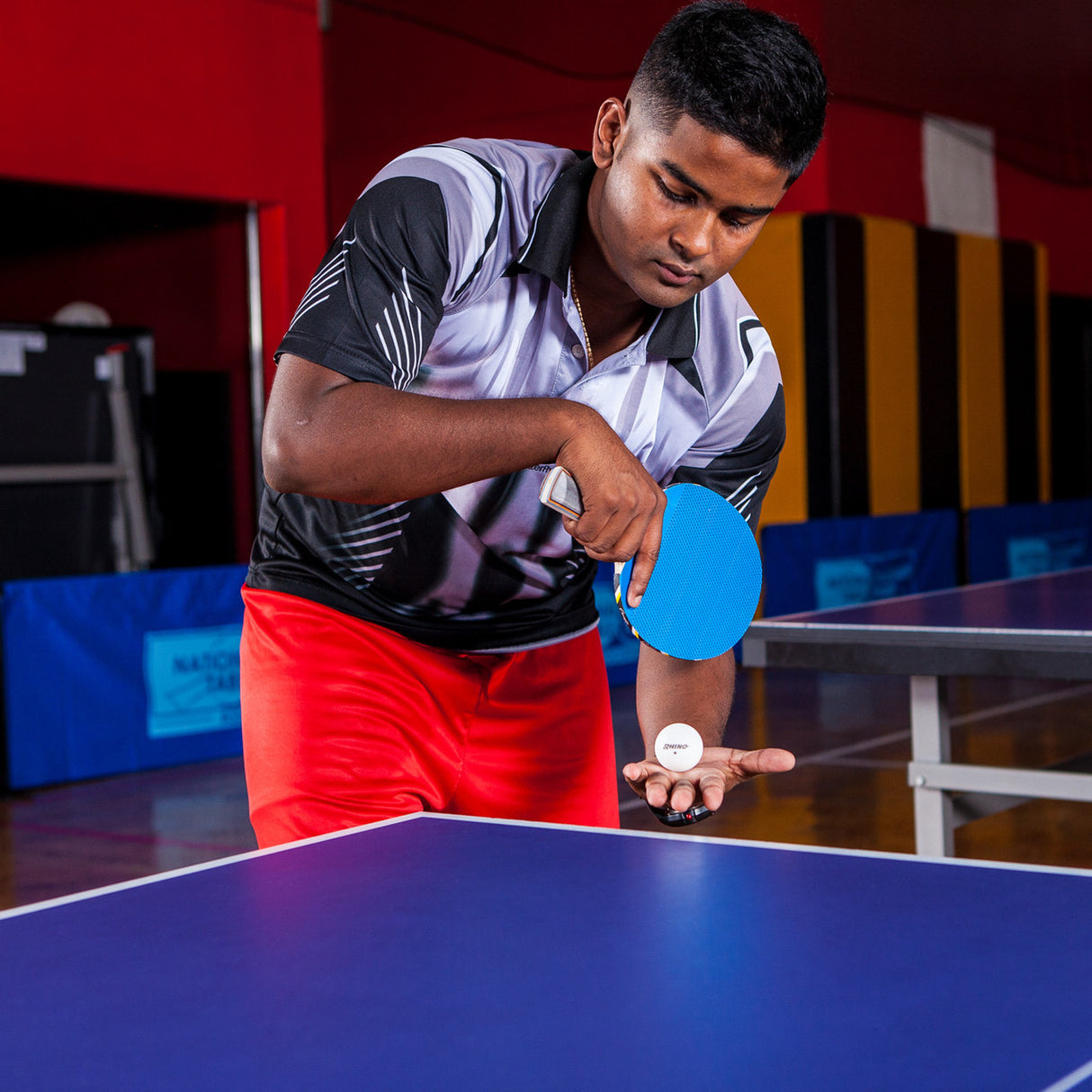 Champion Sports 5 PLY RUBBER TABLE TENNIS PADDLE