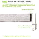 Champion Sports TABLE TENNIS NET AND POST 0.5" H
