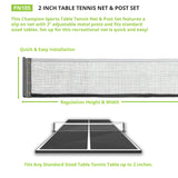 Champion Sports TABLE TENNIS NET AND POST 0.5" H
