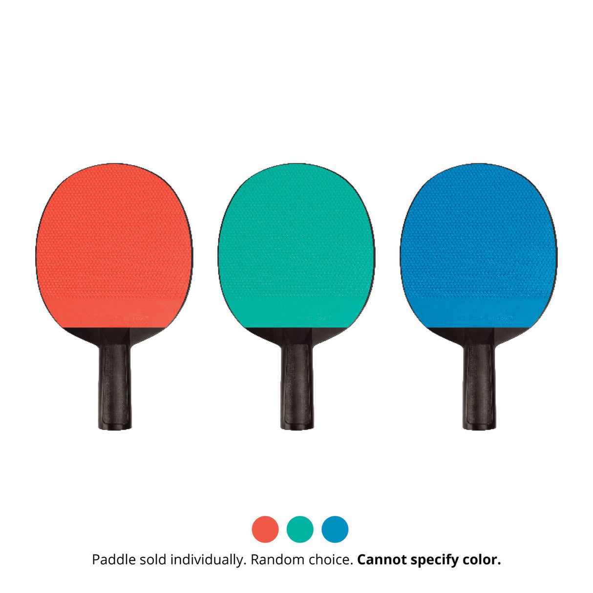 Champion Sports RUBBER FACE PLASTIC TABLE TENNIS PADDLE
