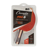 Champion Sports 7-PLY PIPS OUT RUBBER FACE TABLE TENNIS PADDLE 2-4-7