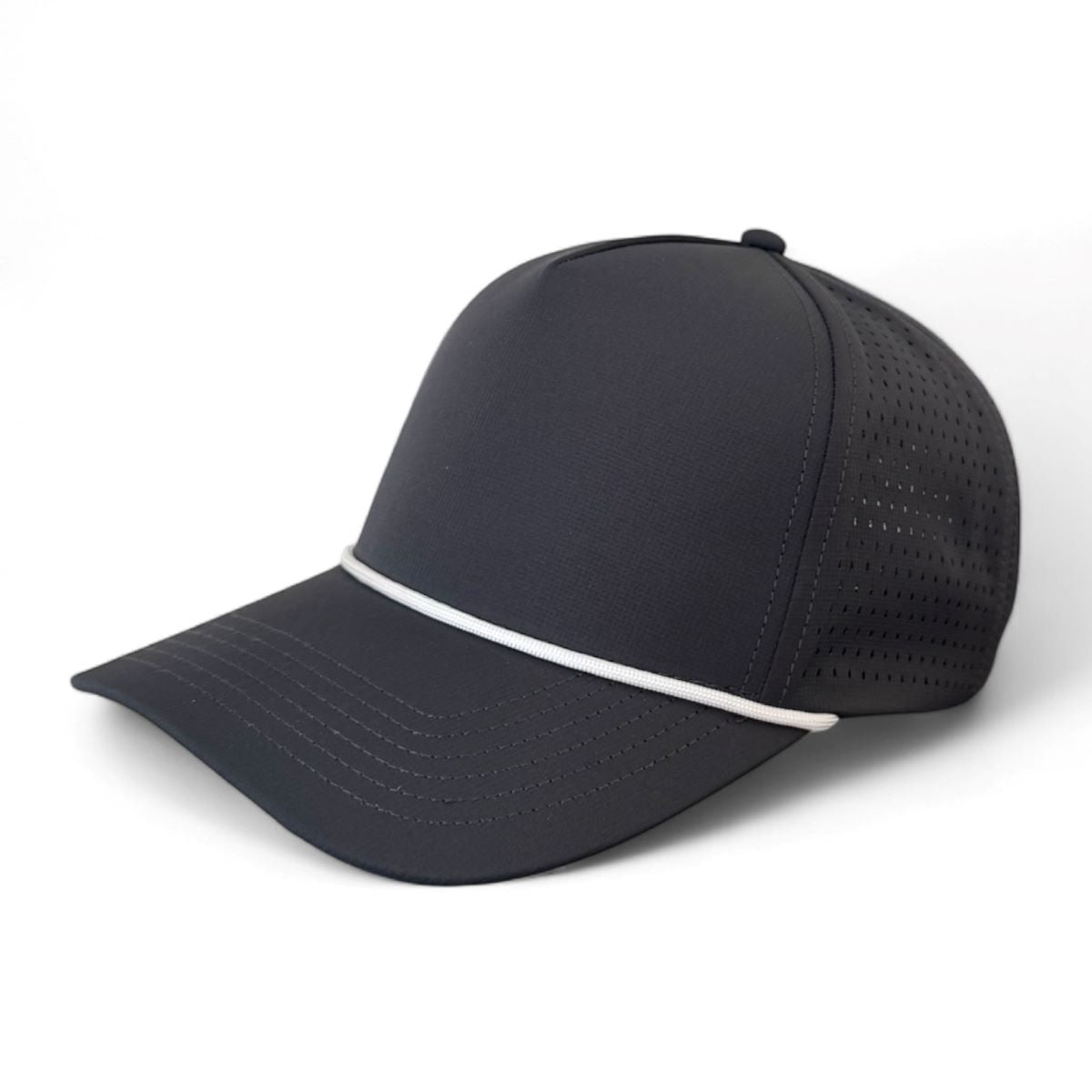Kati PNL50R Performance Laser Cut 5-Panel Cap with Rope in Graphite/White