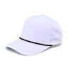 Kati PNL50R Performance Laser Cut 5-Panel Cap with Rope in White/Black