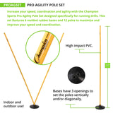 Champion Sports PRO AGILITY POLE SET