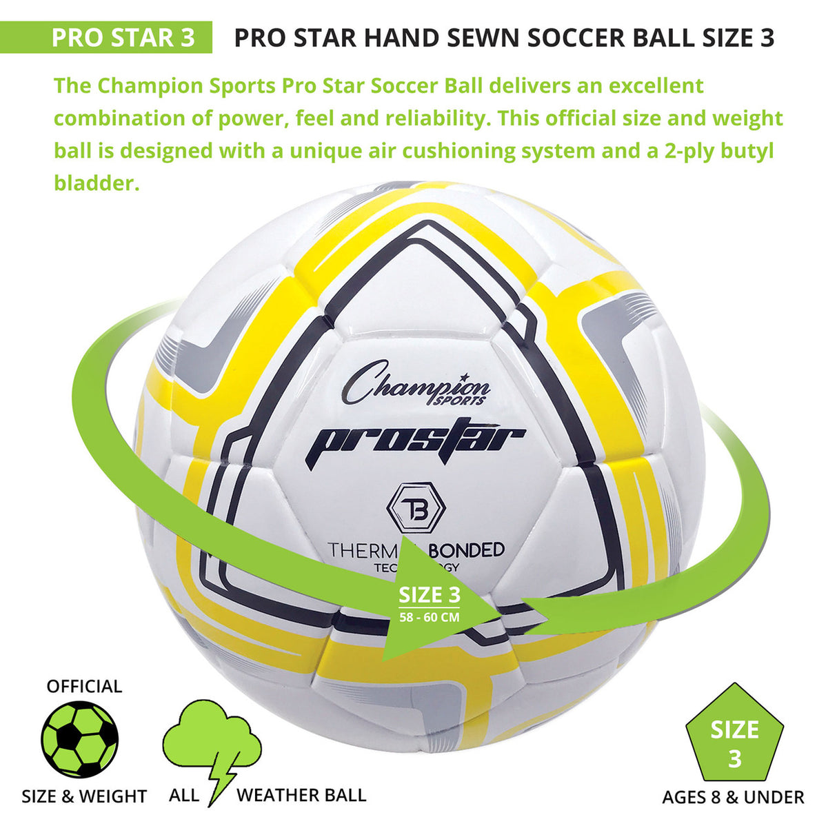 Champion Sports PROSTAR SOCCER BALL SIZE 5