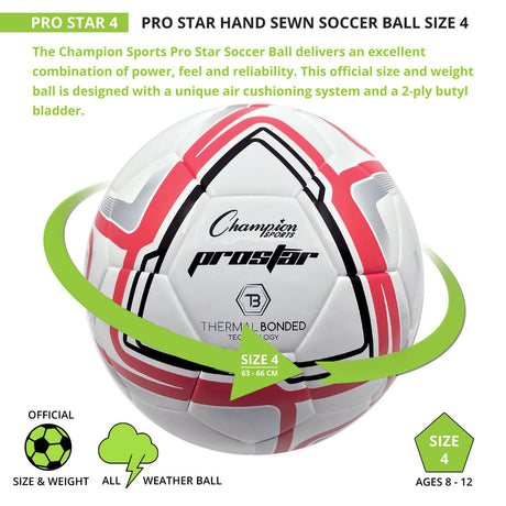 Champion Sports PROSTAR SOCCER BALL SIZE 5