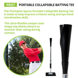 Champion Sports PORTABLE COLLAPSIBLE BATTING TEE JUNIOR