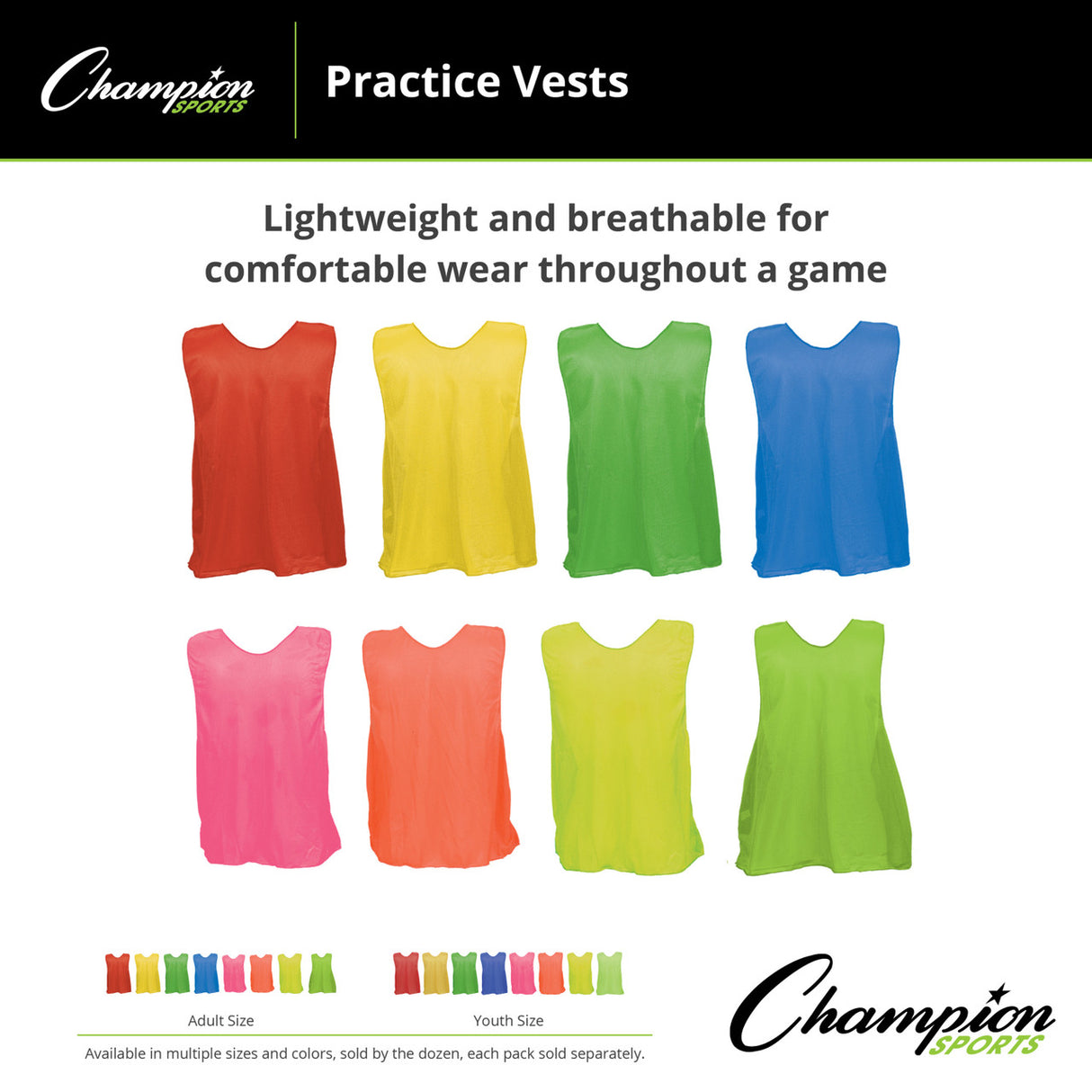 PRACTICE VEST, ADULT BLUE