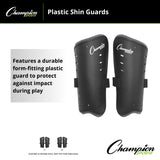 Champion Sports MOLDED SHIN GUARDS 7" WHITE