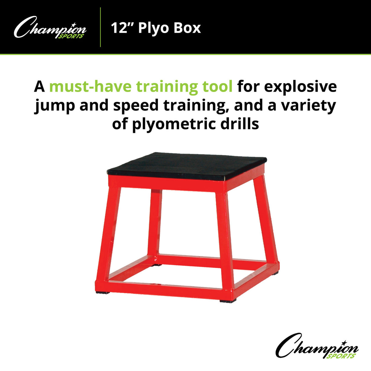 Champion Sports PLYO BOX 12" H