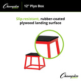 Champion Sports PLYO BOX 12" H