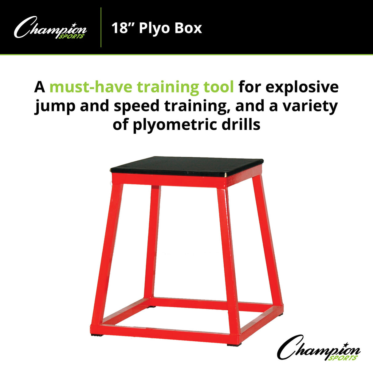 Champion Sports PLYO BOX 12" H