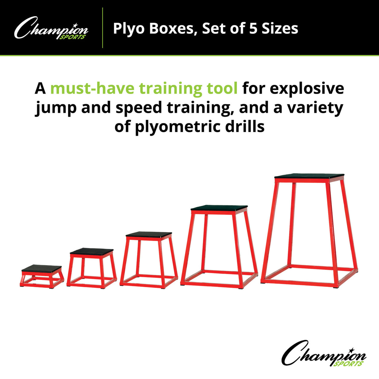 Champion Sports PLYO BOX 12" H