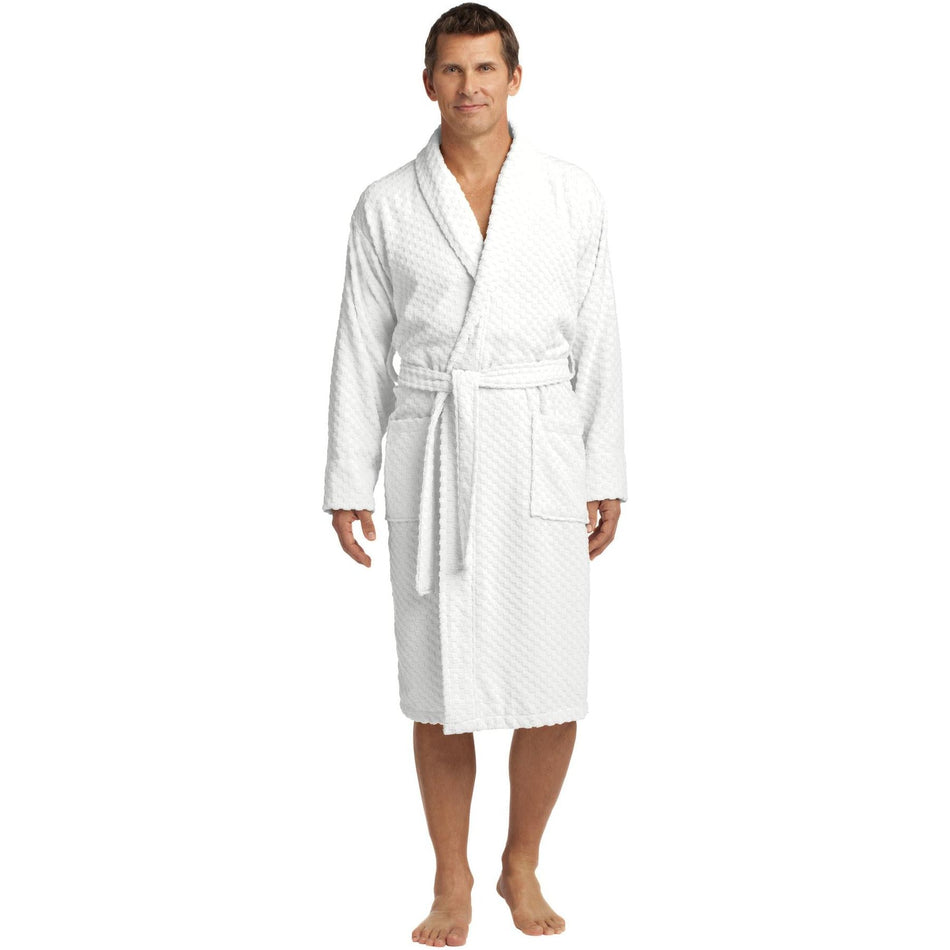 Port Authority ®  Checkered Terry Shawl Collar Robe. R103 - Port Authority R103