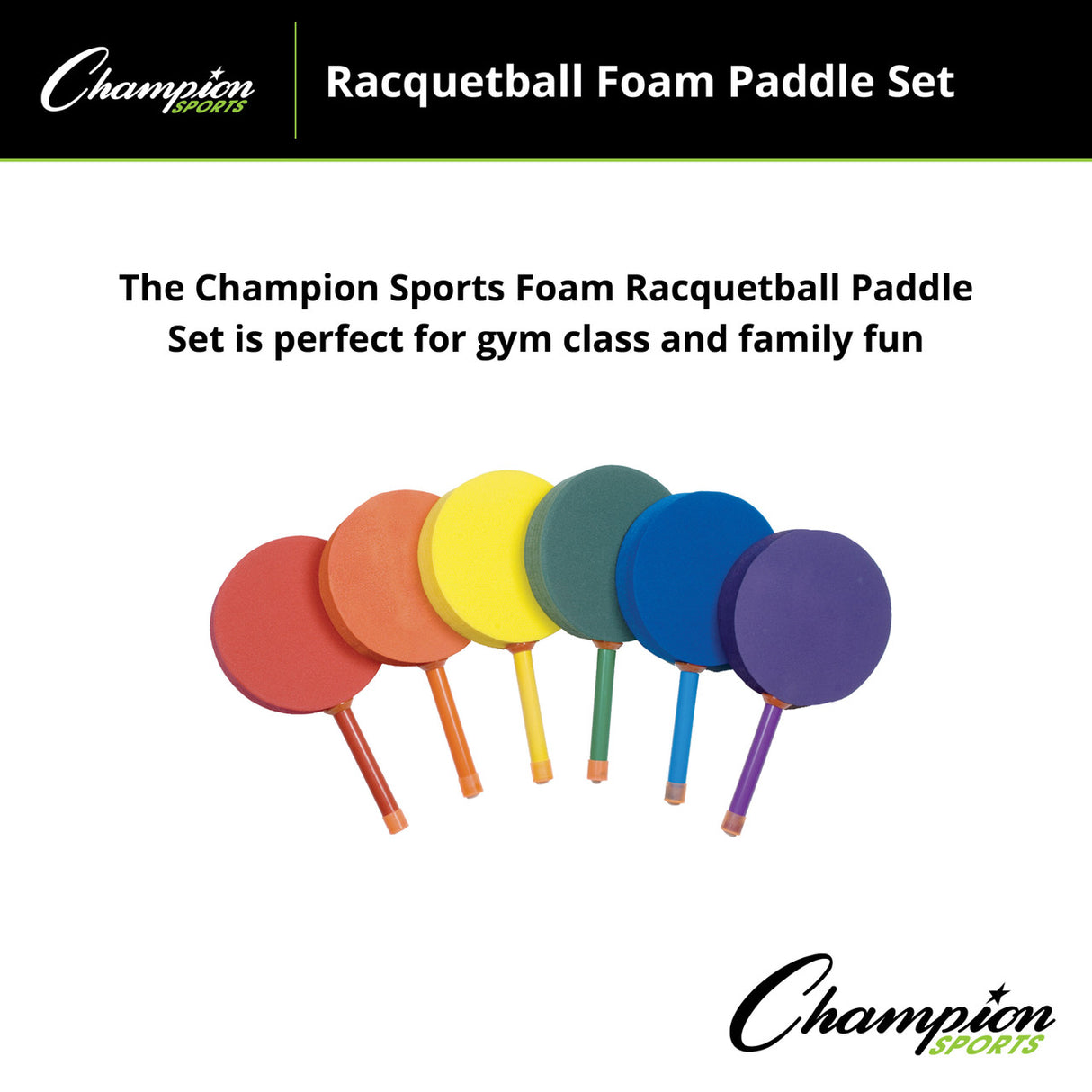 Champion Sports RACQUETBALL FOAM  PADDLE SET