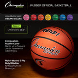 SIZE 7 RUBBER BASKETBALL ORANGE