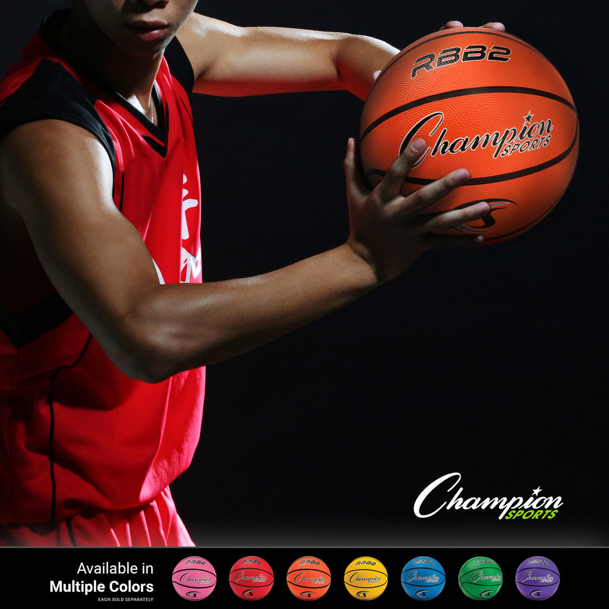 SIZE 5 RUBBER BASKETBALL RED
