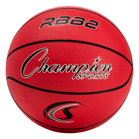 SIZE 5 RUBBER BASKETBALL RED