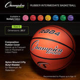 SIZE 6 RUBBER BASKETBALL Red