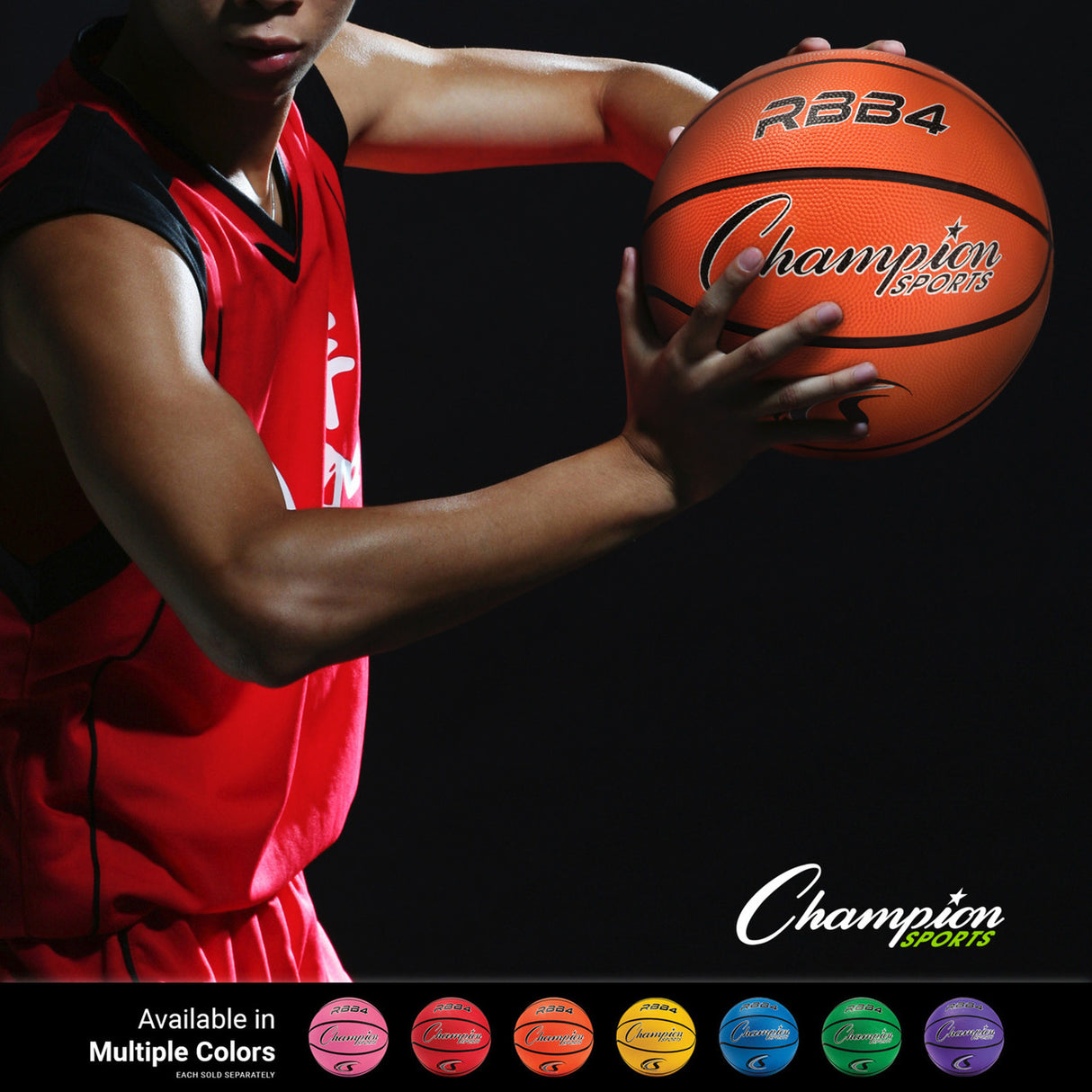 SIZE 6 RUBBER BASKETBALL Red