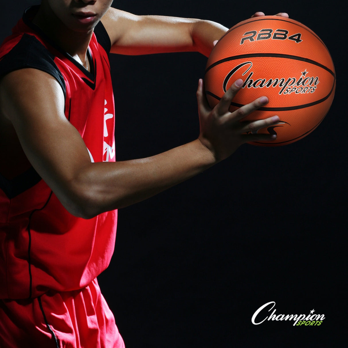 SIZE 6 RUBBER BASKETBALL Red