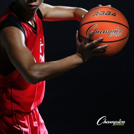 SIZE 6 RUBBER BASKETBALL Red