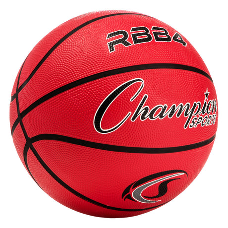 SIZE 6 RUBBER BASKETBALL Red