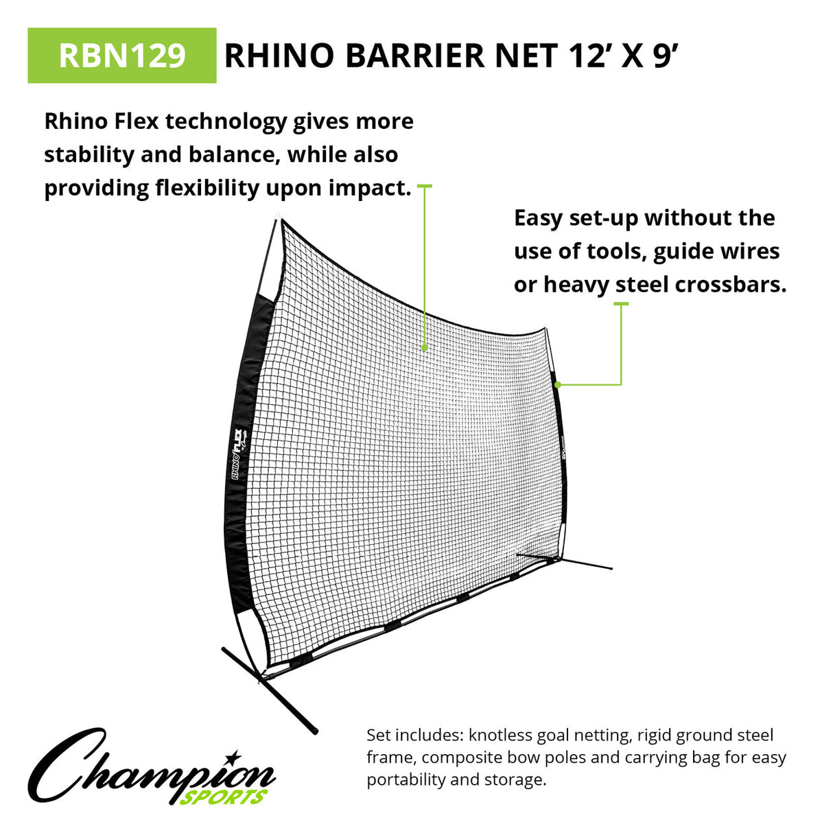 RHINO Flex RHINO FLEX BARRIER NET 12' X 9'