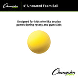 Champion Sports UNCOATED REGULAR DENSITY FOAM BALL 3" D
