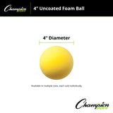 Champion Sports UNCOATED REGULAR DENSITY FOAM BALL 3" D