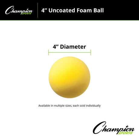 Champion Sports UNCOATED REGULAR DENSITY FOAM BALL 3" D