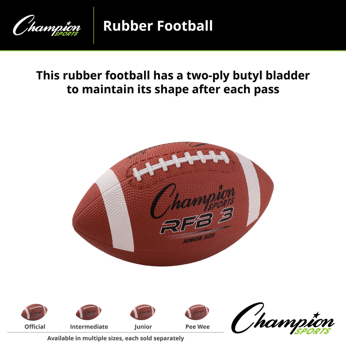 Champion Sports RUBBER FOOTBALL OFFICIAL