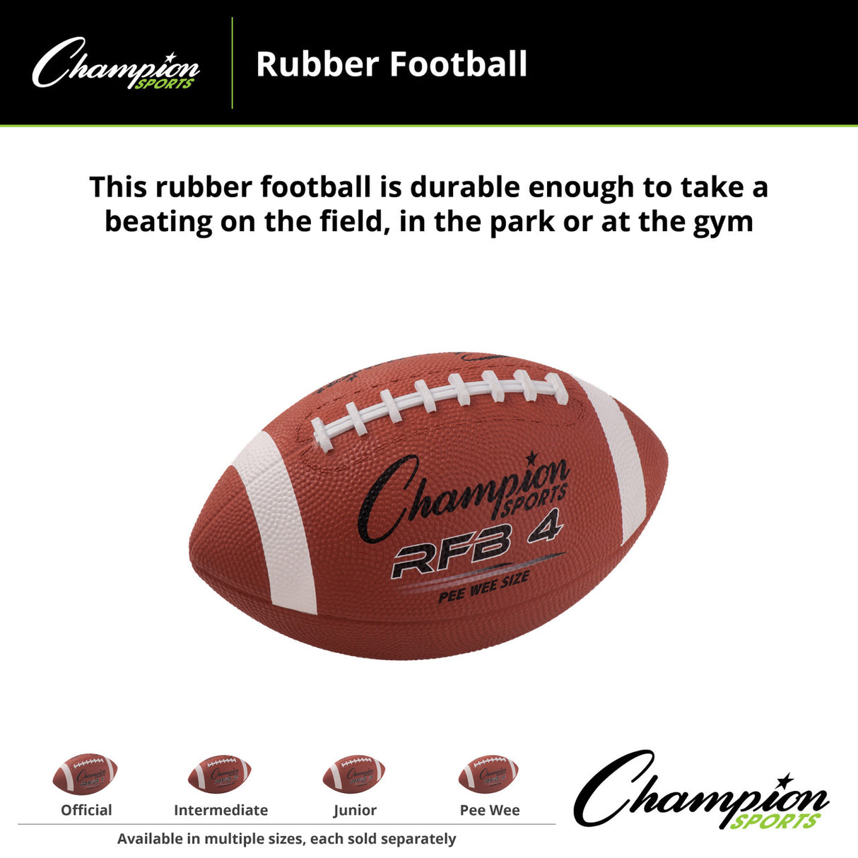 Champion Sports RUBBER FOOTBALL OFFICIAL