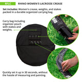 RHINO WOMEN'S LACROSSE CREASE BLACK