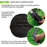 RHINO MEN'S LACROSSE CREASE BLACK