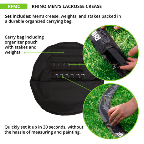 RHINO MEN'S LACROSSE CREASE BLACK