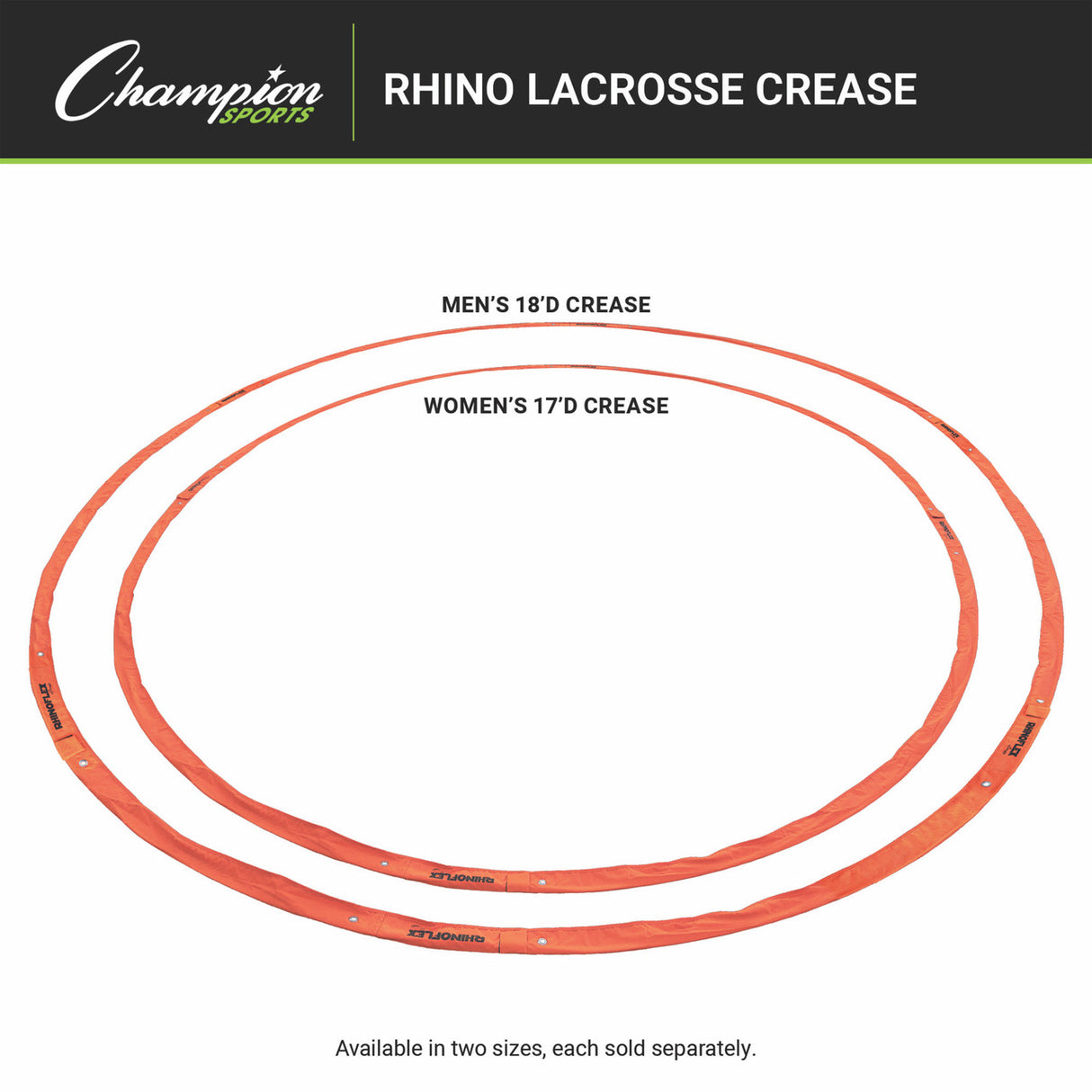 RHINO MEN'S LACROSSE CREASE BLACK