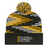 Cap America RKB12 Bar Knit Cap with Cuff - Black/Athletic Gold/White