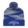 Cap America RKB12 Bar Knit Cap with Cuff - True Royal/Heather/White