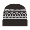 Cap America USA-Made Beanie RKD12 Diamond Pattern Knit Cap with Cuff
