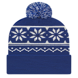 Cap America USA-Made Beanie RKF12 Snowflake Knit Cap with Cuff