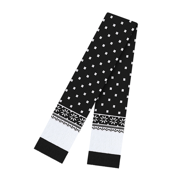 Cap America USA-Made Beanie RKF60 Snowflake Scarf