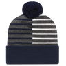Cap America USA-Made Beanie RKH12 Half Color Knit Cap with Cuff